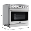Pemberly Row 36 in. Professional Electric Range in Stainless-Steel