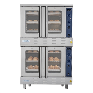 Pemberly Row 38&quot Double Natural Gas Convection Oven with Stacking Kit
