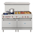Pemberly Row 60 in. Gas Range with 36 in. Griddle in Stainless-Steel