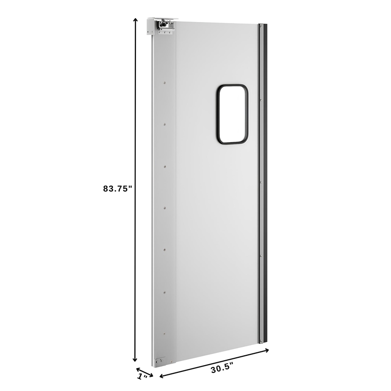 Pemberly Row 30 in. x 84 in. Single Aluminum Swinging Traffic Door
