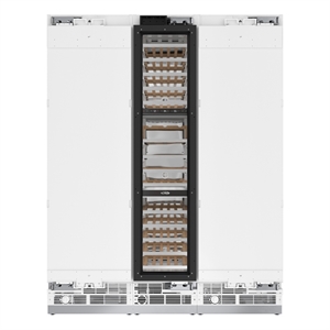 Pemberly Row Panel Ready Column 24&quot Refrigerator and 24&quot Freezer in White