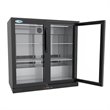 Pemberly Row 2-Door Metal Back Bar Cooler Refrigerator in Black