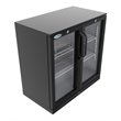 Pemberly Row 2-Door Metal Back Bar Cooler Refrigerator in Black