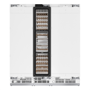 Pemberly Row Panel Ready 30&quot Fridge with Freezer & Wine Cooler in White