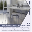 Pemberly Row Modern Acrylic Dining Stools Clear Set of 2