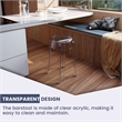 Pemberly Row Modern Acrylic Dining Stools Clear Set of 2