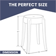 Pemberly Row Modern Acrylic Dining Stools Clear Set of 2