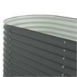 Pemberly Row Galvanized Steel Raised Garden Bed in Gray 157.5 in Long