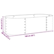 Pemberly Row Galvanized Steel Raised Garden Bed in Gray 63 in Long