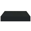 Pemberly Row MDF and Metal Wall Shelf in Black Square Design