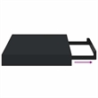 Pemberly Row MDF and Metal Wall Shelf in Black Square Design