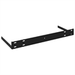 Pemberly Row MDF and Metal Wall Shelf in Black Rectangular Design