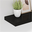 Pemberly Row MDF and Metal Wall Shelf in Black Rectangular Design