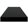 Pemberly Row MDF and Metal Wall Shelf in Black Rectangular Design