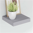 Pemberly Row Square MDF Floating Wall Shelf Set of 2 in Gray