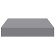 Pemberly Row Square MDF Floating Wall Shelf Set of 2 in Gray