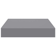 Pemberly Row Square MDF Floating Wall Shelf Set of 2 in Gray
