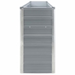 Pemberly Row Large Galvanized Steel Raised Garden Bed in Gray