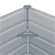 Pemberly Row Large Galvanized Steel Raised Garden Bed in Gray