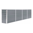 Pemberly Row Large Galvanized Steel Raised Garden Bed in Gray