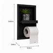 Pemberly Row Stainless Steel Toilet Paper Holder Niche in Black Matte Finish