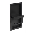Pemberly Row Stainless Steel Toilet Paper Holder Niche in Black Matte Finish