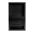 Pemberly Row Stainless Steel Toilet Paper Holder Niche in Black Matte Finish