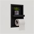 Pemberly Row Stainless Steel Toilet Paper Holder Niche in Black Matte Finish