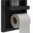 Pemberly Row Stainless Steel Toilet Paper Holder Niche in Black Matte Finish