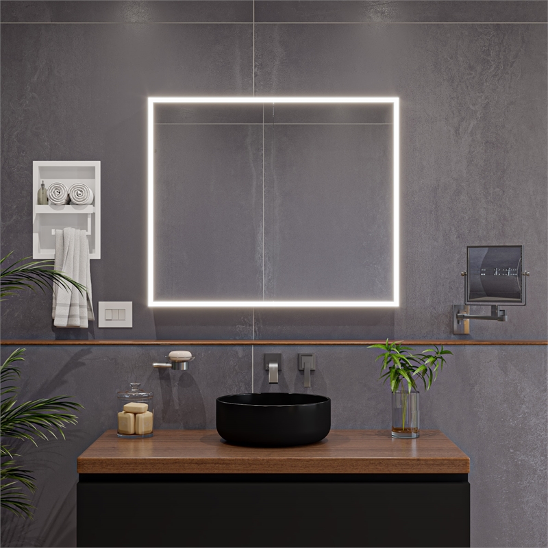 Pemberly Row Stainless Steel Toilet Paper Holder Niche in White Matte Finish