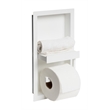 Pemberly Row Stainless Steel Toilet Paper Holder Niche in White Matte Finish