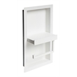Pemberly Row Stainless Steel Toilet Paper Holder Niche in White Matte Finish
