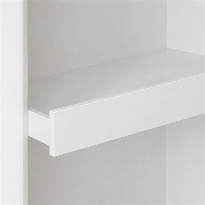 Pemberly Row Stainless Steel Toilet Paper Holder Niche in White Matte Finish