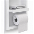 Pemberly Row Stainless Steel Toilet Paper Holder Niche in White Matte Finish