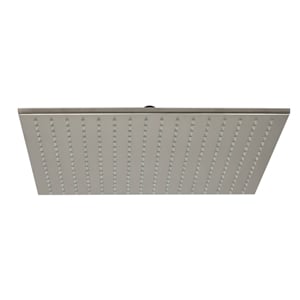 Pemberly Row 16&quot Square LED Rain Shower Head in Brushed Nickel