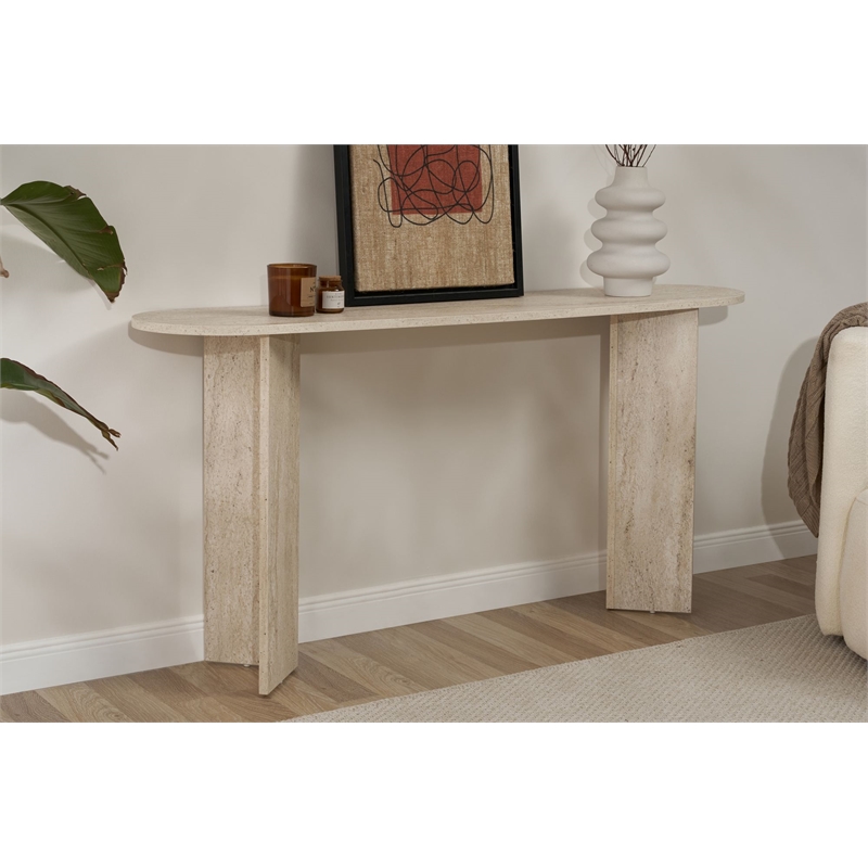 Pemberly Row Sideboard in Travertine Finish with Durable Particle Board