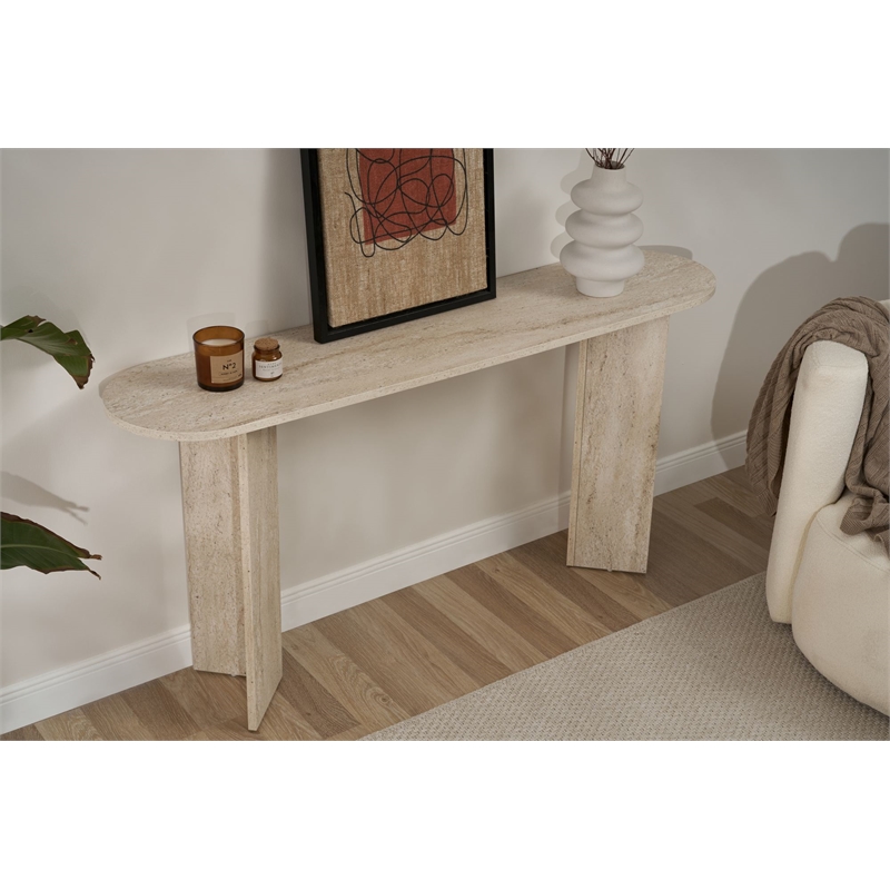 Pemberly Row Sideboard in Travertine Finish with Durable Particle Board