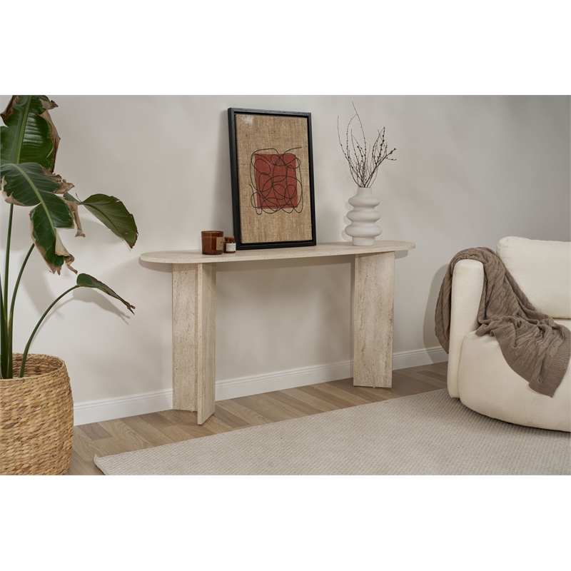 Pemberly Row Sideboard in Travertine Finish with Durable Particle Board