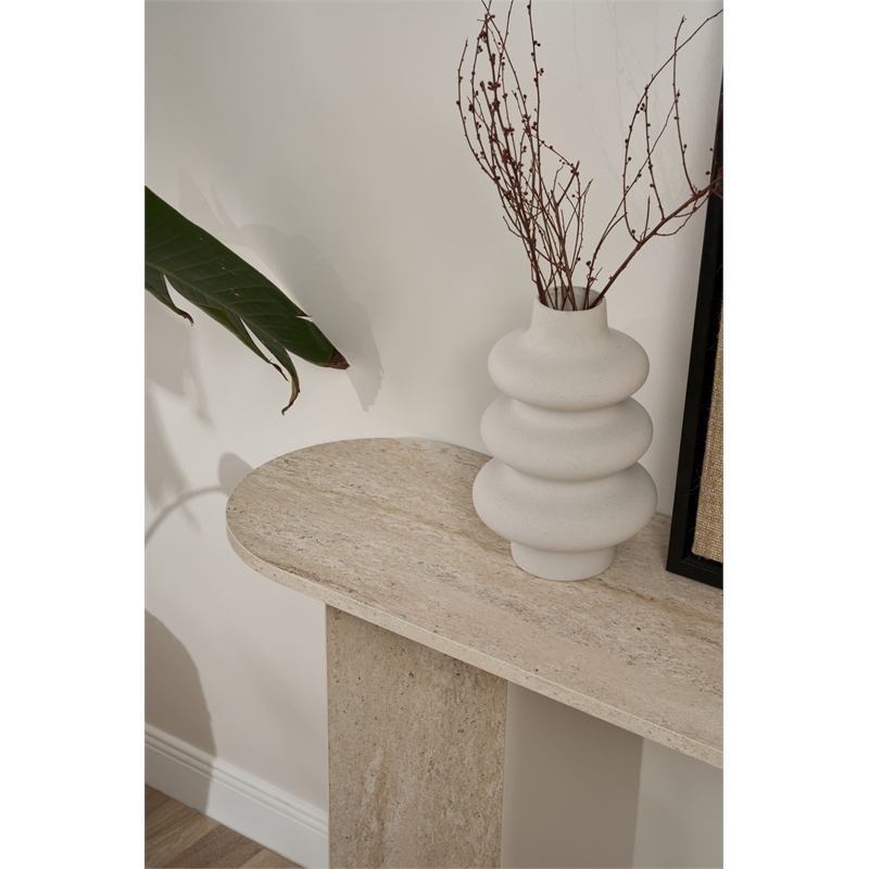 Pemberly Row Sideboard in Travertine Finish with Durable Particle Board