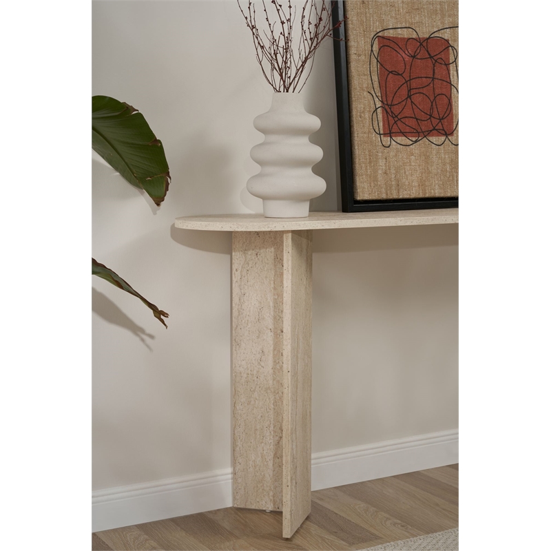 Pemberly Row Sideboard in Travertine Finish with Durable Particle Board