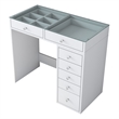 Pemberly Row Make-Up Table with Melamine Coating in White Finish