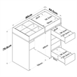 Pemberly Row Make-Up Table with Melamine Coating in White Finish