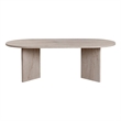 Pemberly Row Sable Coffee Table in Travertine Marble Finish
