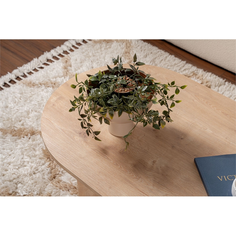 Pemberly Row Sable Coffee Table in Sapphire Oak Finish
