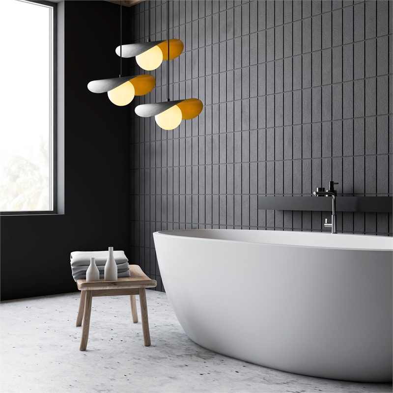 Pemberly Row Metal Body Chandelier in Black with Adjustable Height