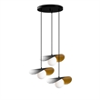 Pemberly Row Metal Body Chandelier in Black with Adjustable Height