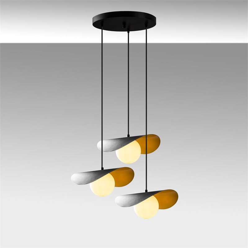 Pemberly Row Metal Body Chandelier in Black with Adjustable Height