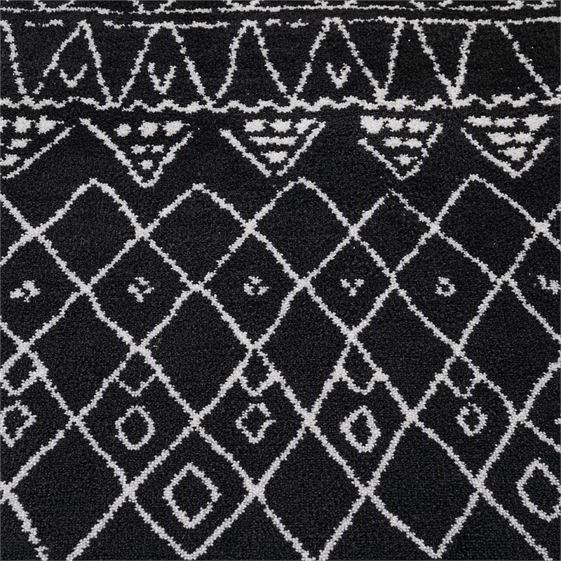Pemberly Row Polyester Hypnose Soho Carpet in Black 140 x 190 cm