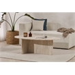 Pemberly Row Coffee Table in Travertine with 47 in Width
