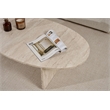Pemberly Row Coffee Table in Travertine with 47 in Width